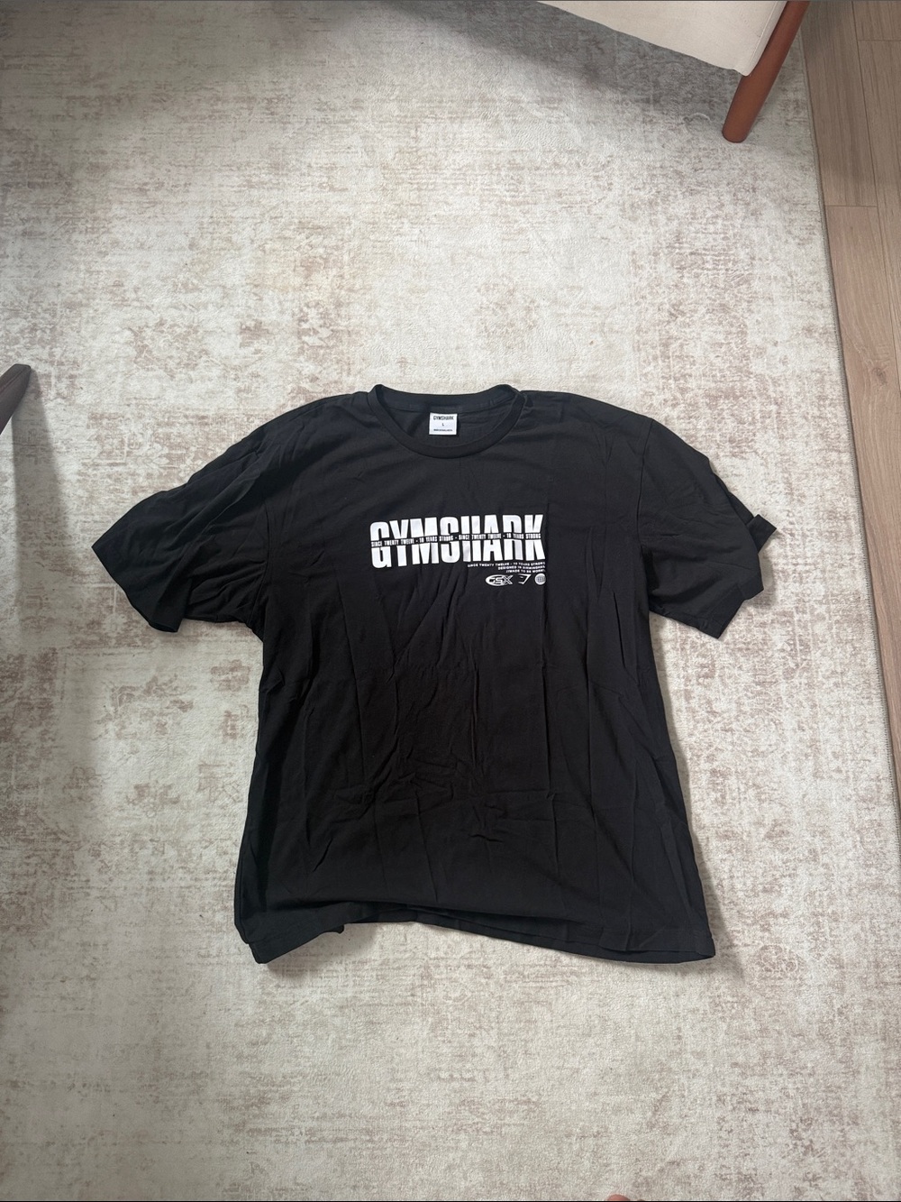 Gymshark Black Short Sleeve Logo Crew T-Shirt